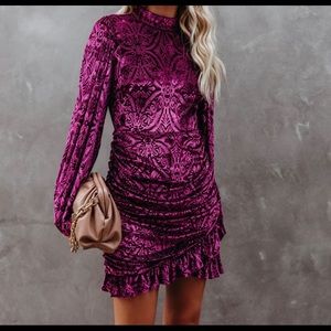 VICI Velvet Purple Mini Dress